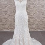 Mermaid Wedding Dress with Lace Appliques and TulleElegant Design
