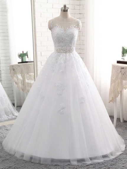 Lace-Up Ball Gown Wedding DressesElegant Style