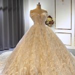 Off-the-Shoulder Tulle Lace Wedding DressesElegant Long Ball Gown Style