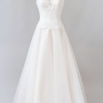 A-Line Wedding Dress with Open Back and Elegant Lace Tulle Fabric