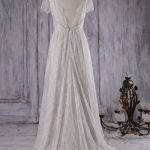 Short Sleeve Lace A-Line Wedding Dress with Elegant Design