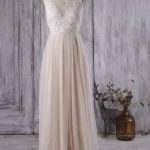 A-Line Wedding Dress with Charming V-Neck Lace Embellishments