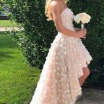 Sleek Strapless Homecoming Dress with Cute Beach Wedding Dress Style