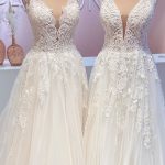Stunning Open Back Wedding Dress with Appliques Lace and TulleGlamorous Long A-Line Style
