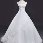 Luxurious Ball Gown Wedding Dresses with Lace-Up Beaded DesignGlamorous Style