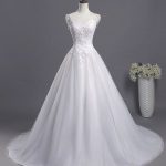 Elegant A-Line Wedding Dresses with Lace Appliques for a Gorgeous Look