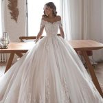Beautiful Ball Gown Wedding Dresses with Lace and Tulle Featuring Sleevesa Gorgeous Style