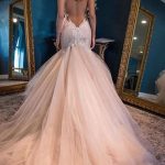 Stunning Mermaid Tulle Wedding Dress with Sweetheart Neckline Sleeveless Design and Watteau Train