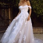 Beautiful A-Line Wedding Dresses with Open Back and Appliques Tullea Gorgeous Style