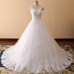 Beautiful Spaghetti Strap V-Neck Backless Wedding Dressesa Gorgeous Style