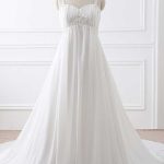 Stunning Ruffled A-Line Wedding Dresses with Spaghetti Strapsa Gorgeous Style