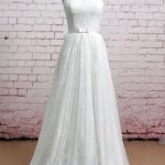 Beautiful Illusion Lace A-Line Wedding Dress with Graceful Details