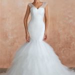 Stunning Sequin Lace-Up Mermaid Tulle Wedding Dress