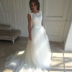 Chic Ribbon-Adorned A-Line Wedding Dresses with Illusion Details