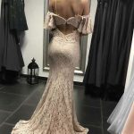 Elegant Lace Mermaid Wedding Dress with Ivory Spaghetti Straps and Open Back