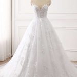 Ball Gown Wedding Dresses with Lace Appliques