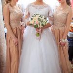 Tulle Floor Length Bridal Gowns with Long Sleeves and Lace Appliques