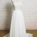 A-Line Court Train Wedding DressLace Chiffon