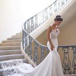Mermaid Wedding Dresses with Sweetheart Neckline and TrainLace