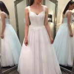 Princess Long Wedding Dress with Sweetheart Lace Up DesignLace Tulle