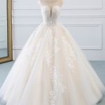 Ball Gown Wedding Dresses with Lace-Up Design