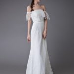 Boho Off Shoulder Bridal Dress for Summer Beach Wedding