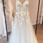 A-Line Wedding Dress with Sweetheart Neckline and Appliques LaceTulle