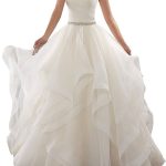 Sweetheart Organza Wedding Dresses in Long A-Line Style