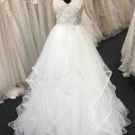 Sweetheart Spaghetti Straps Lace Tulle Wedding Dress in Long A-Line Style