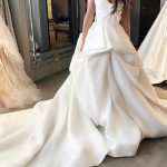 Ball Gown with Strapless Design and Court Train Perfect for a Glamorous Wedding