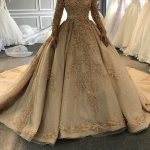 Ball Gown with Sweetheart Neckline Satin Lace and Sleeves for a Timeless Look