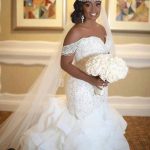 Lace Appliques Off the Shoulder Mermaid Wedding Dress