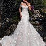 Lace Tulle Off the Shoulder Mermaid Wedding Dress