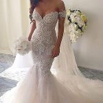 Tulle Lace Off-the-Shoulder Mermaid Wedding Dress