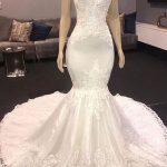 Sweetheart Appliques Lace Mermaid Wedding Dress