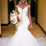 Chapel Train Backless Lace V-Neck Mermaid Wedding Gowns