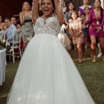 Sweetheart Tulle Lace A-Line Wedding Gown with Sleeves