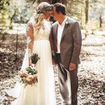 Bohemian Lace Wedding Gown with Long Sleeves