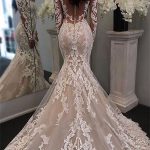 Lace Mermaid Wedding Dresses with Long Sleeves