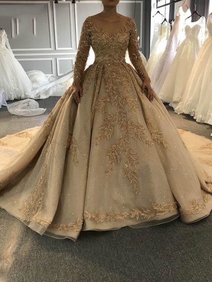 Open Back Mermaid Beach Wedding Dress with Lace Details Long Sleeves