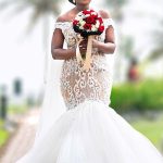 Tulle Applique Wedding Dress with Floor Length Off-the-shoulder Mermaid