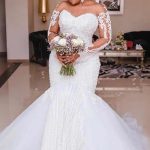 Sweetheart Short Train Backless Organza Applique Mermaid Wedding Dress Long Sleeves