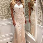 Tulle Beach White Lace Appliques Mermaid Wedding Dress