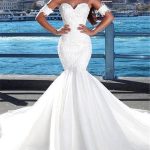Modern Mermaid Sweetheart Modern Wedding Dresses Lace Dresses for Weddings with Choker