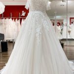 Modest Off-The-Shoulder Tulle Lace Princess Wedding Dress