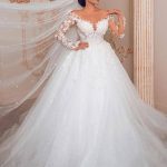 Modest Tulle Lace Princess Wedding Dress with Sleeves Long
