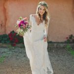 Modest Lace Mermaid Wedding Dresses with Sweep Train Long Sleeves