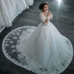 Modest A-Line Wedding Dresses with Beading and Sweep Train Strapless