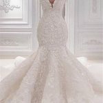 Tulle Bridal Gown Romantic White Mermaid Cap Sleeve Wedding Dress