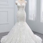 Stunning V-Neck Lace Mermaid Wedding Dress for a Modern Bride